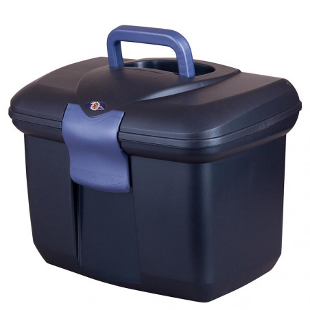 Covalliero Coffre De Pansage Jumbo – Bleu/Noir, Compartiments, Porte-cravaches